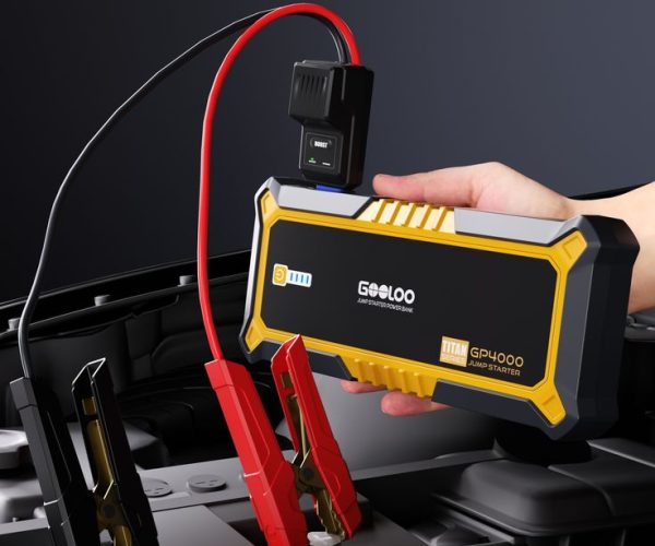 GOOLOO GP4000 Jump Starter 4000A Peak Car Starter (All Gas,up to 10_0L Diesel Engine) SuperSafe 12V Lithium Jump Box,Auto Battery Booster Pack,Portable Power Bank with USB Quick Charge and Type C Port